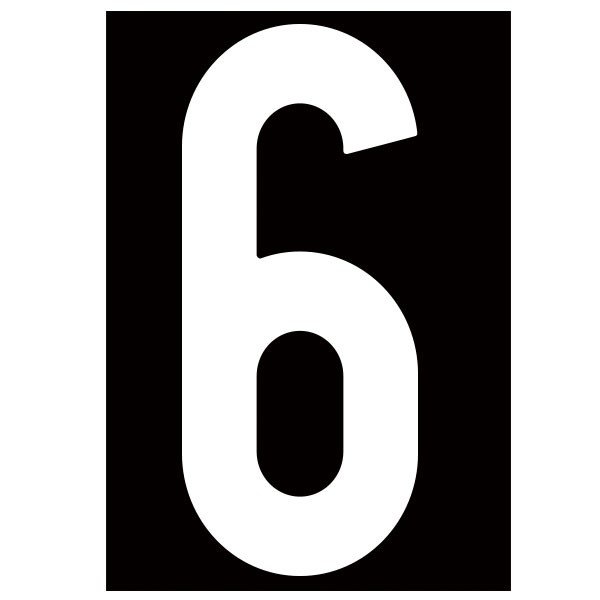 バイク レース用 ゼッケンナンバーステッカー Lサイズ 数字とカラーが選べます ホワイト or ブラック【あるふぁここ プラザ店】