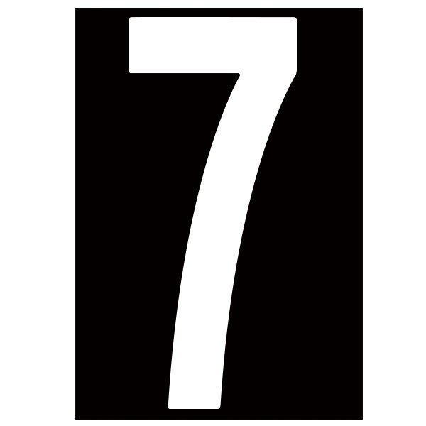 バイク レース用 ゼッケンナンバーステッカー Lサイズ 数字とカラーが選べます ホワイト or ブラック【あるふぁここ プラザ店】