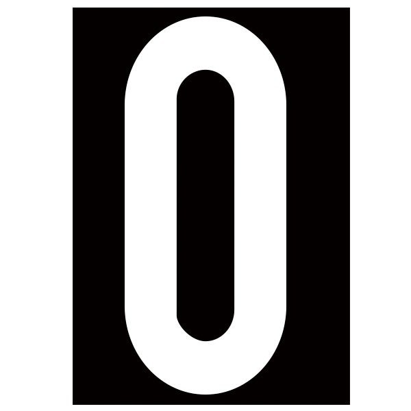 バイク レース用 ゼッケンナンバーステッカー Lサイズ 数字とカラーが選べます ホワイト or ブラック【あるふぁここ プラザ店】