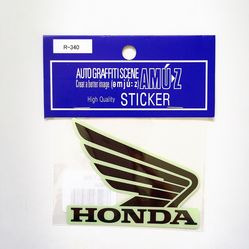 東洋マーク ホンダ 純正ステッカー ウィング Right 右向き Lサイズ ブラック・レッド・ホワイト 透明生地タイプ R-340 R-341 R-342【あるふぁここ プラザ店】