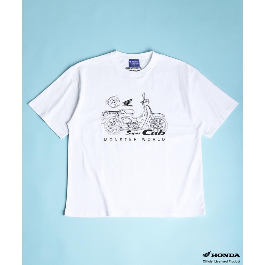 HONDA×MONSTER WORLD SuperCub Tシャツ SKHM002【あるふぁここ プラザ店】