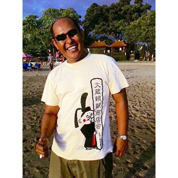 鎌倉 大蔵頼朝商店会 源頼朝 ゆるキャラ ヨリトモくん Tシャツ  笏 しゃく アイボリー【あるふぁここ プラザ店】