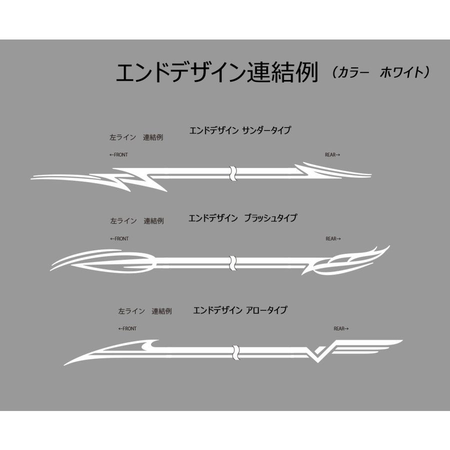 デコライン デカール セット商品 汎用タイプ ストライプ の カラー3種類 と エンドライン デザイン の 3種類から選べます【あるふぁここ プラザ店】