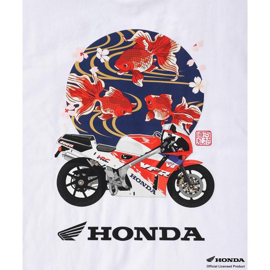 HONDA×百花繚乱 Tシャツ 金魚×VFR400R【あるふぁここ プラザ店】