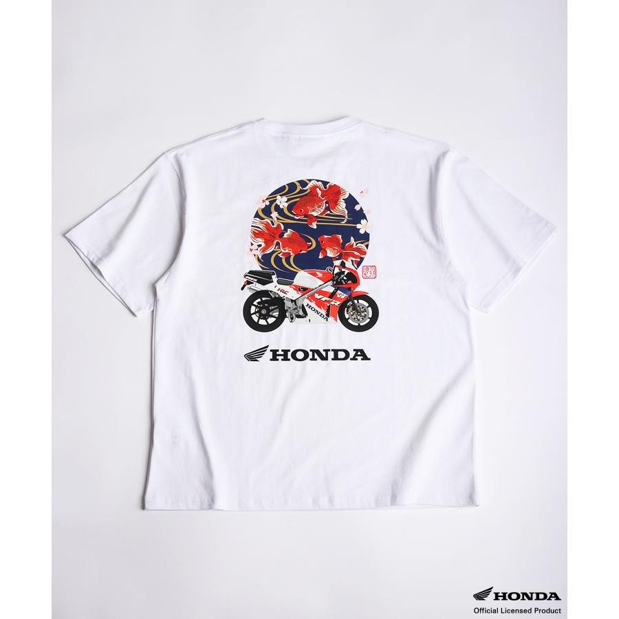 HONDA×百花繚乱 Tシャツ 金魚×VFR400R【あるふぁここ プラザ店】