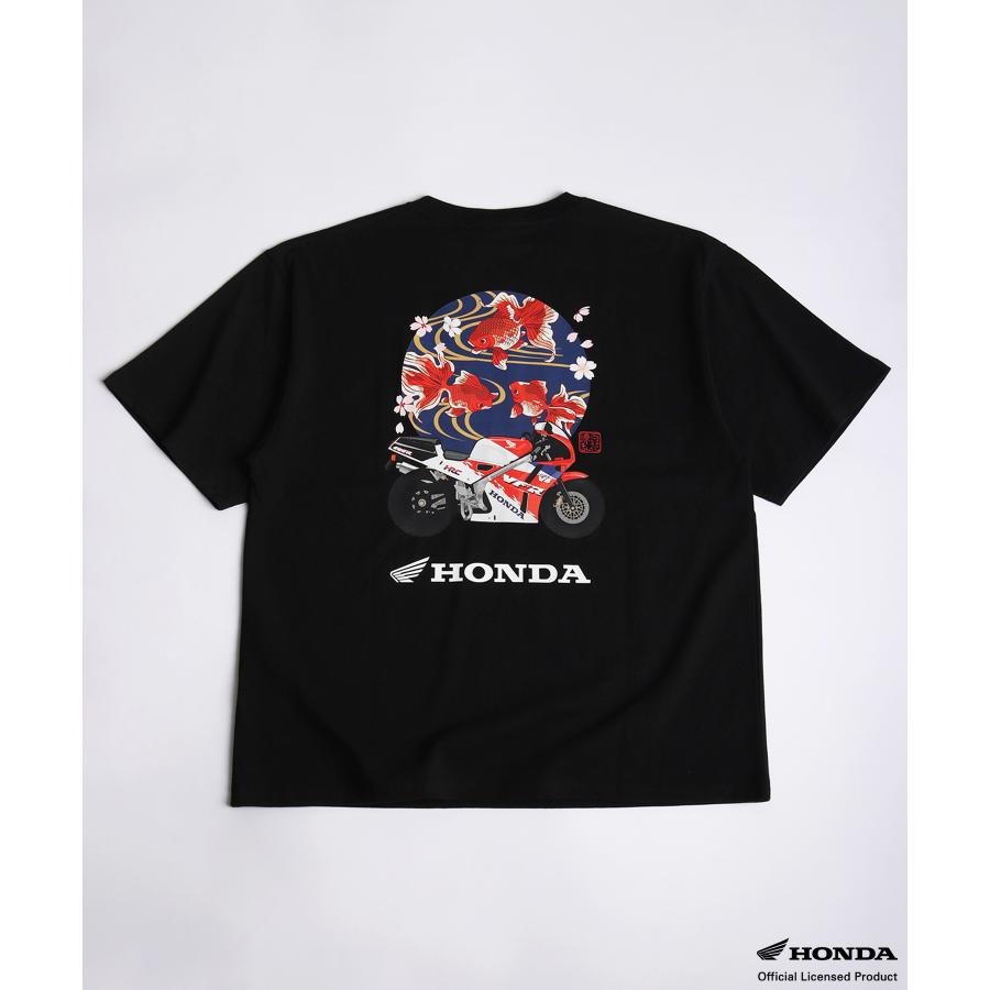 HONDA×百花繚乱 Tシャツ 金魚×VFR400R【あるふぁここ プラザ店】