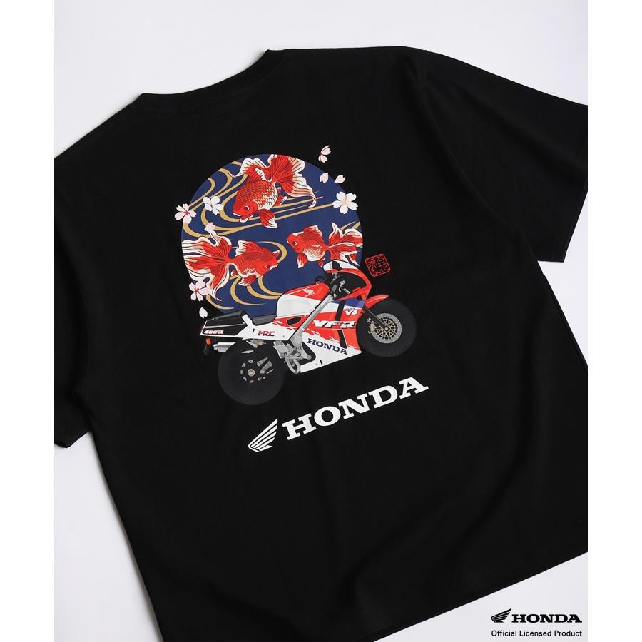 HONDA×百花繚乱 Tシャツ 金魚×VFR400R【あるふぁここ プラザ店】
