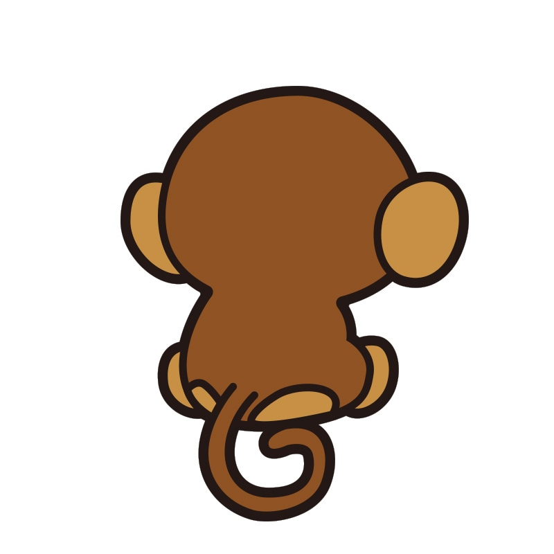 車用 かわいい うしろ姿ブラザーズ ステッカー ぱんだ かっぱ うさぎ さる の4点セット【あるふぁここ プラザ店】