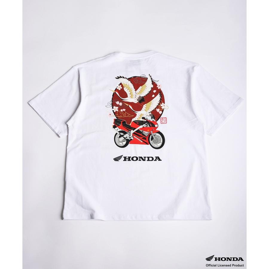 HONDA×百花繚乱 Tシャツ 鶴×NSR250 SKHH002【あるふぁここ プラザ店】