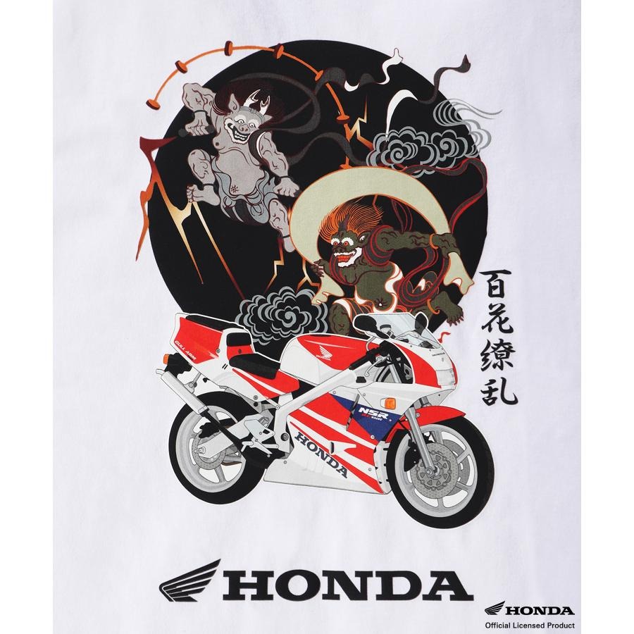 HONDA×百花繚乱 Tシャツ 風雷×NSR250 SKHH004【あるふぁここ プラザ店】