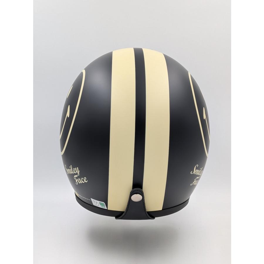 godblinc ゴッドブリンク Smiley Face ジェットヘルメット MATT BLACK SF0011 【あるふぁここ プラザ店】
