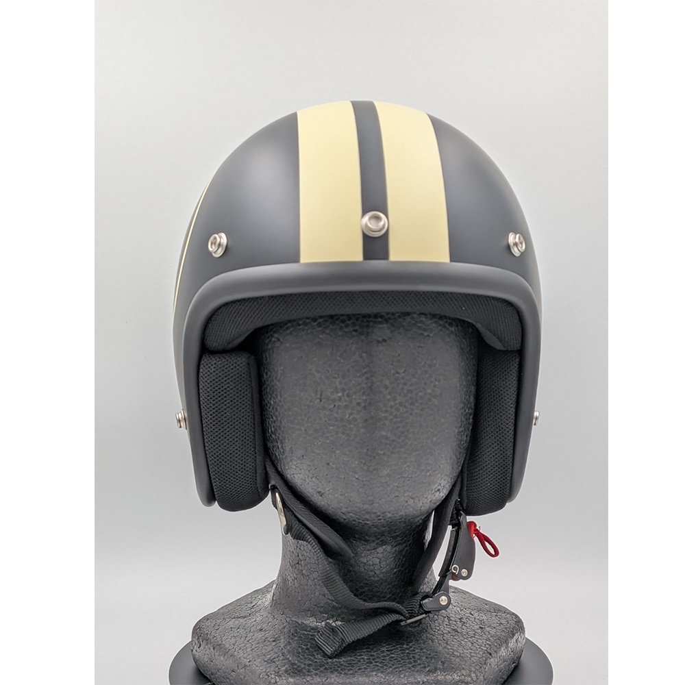 godblinc ゴッドブリンク Smiley Face ジェットヘルメット MATT BLACK SF0011 【あるふぁここ プラザ店】