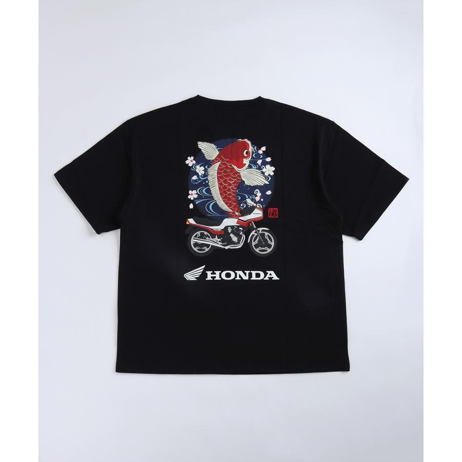 HONDA×百花繚乱 Tシャツ 鯉×CBX400F INTEGRA SKHH005【あるふぁここ プラザ店】