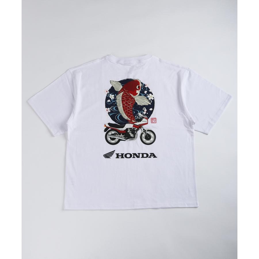 HONDA×百花繚乱 Tシャツ 鯉×CBX400F INTEGRA SKHH005【あるふぁここ プラザ店】