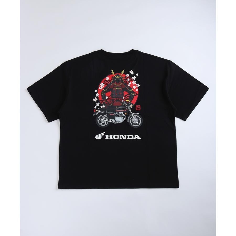 HONDA×百花繚乱 Tシャツ 甲冑×CB400T HAWKⅡ SKHH006【あるふぁここ プラザ店】