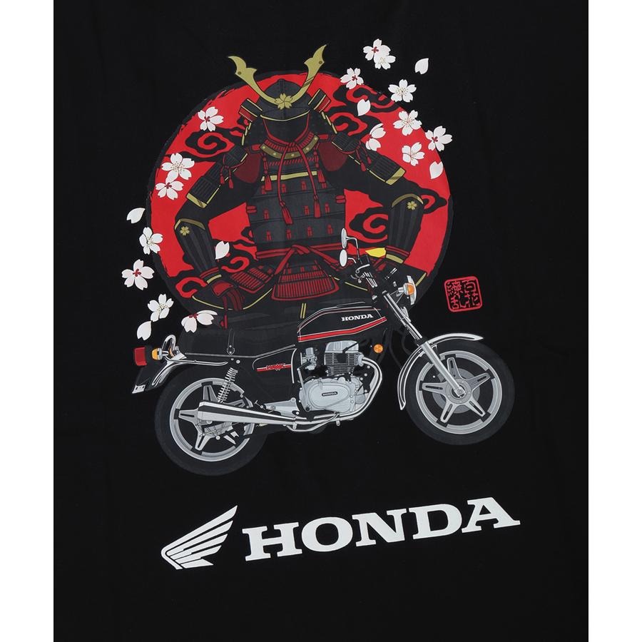 HONDA×百花繚乱 Tシャツ 甲冑×CB400T HAWKⅡ SKHH006【あるふぁここ プラザ店】