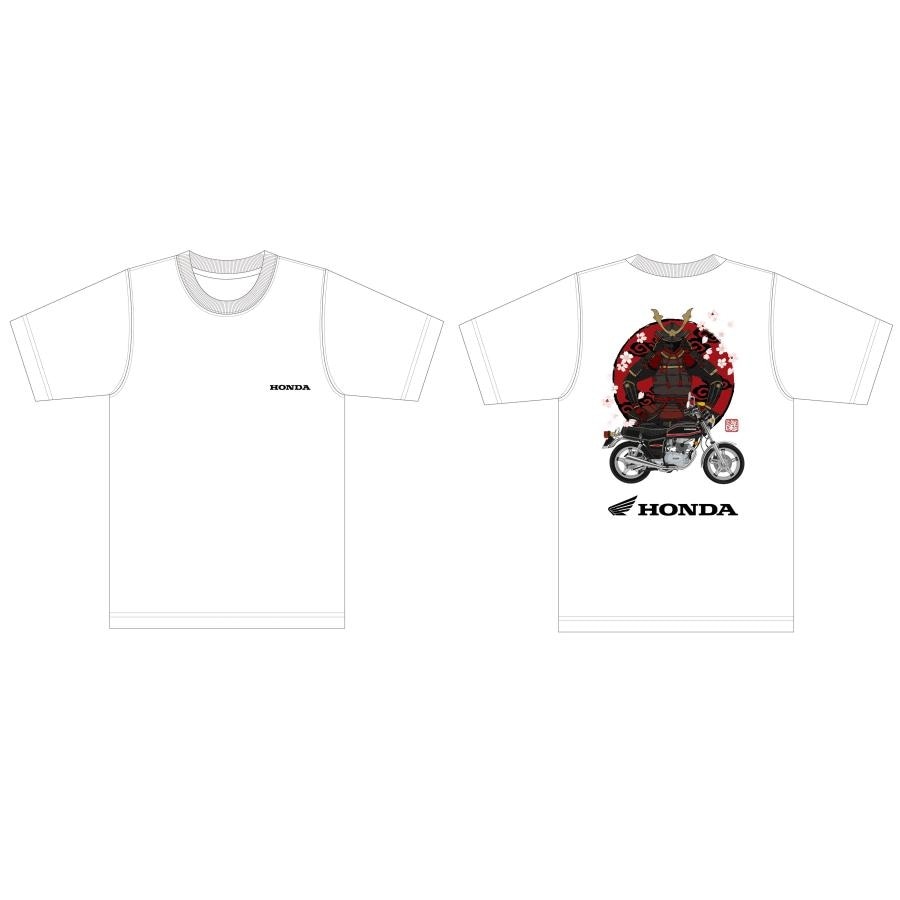 HONDA×百花繚乱 Tシャツ 甲冑×CB400T HAWKⅡ SKHH006【あるふぁここ プラザ店】