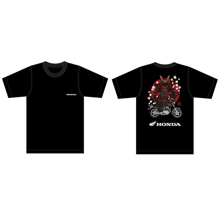 HONDA×百花繚乱 Tシャツ 甲冑×CB400T HAWKⅡ SKHH006【あるふぁここ プラザ店】