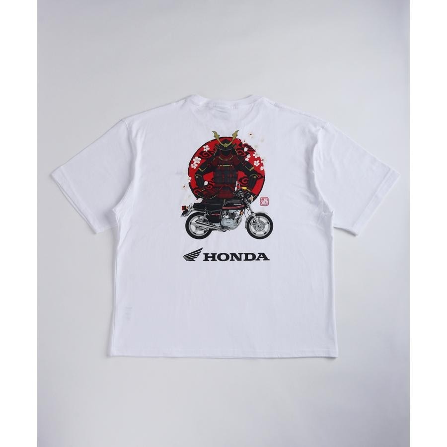 HONDA×百花繚乱 Tシャツ 甲冑×CB400T HAWKⅡ SKHH006【あるふぁここ プラザ店】