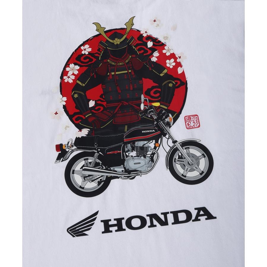 HONDA×百花繚乱 Tシャツ 甲冑×CB400T HAWKⅡ SKHH006【あるふぁここ プラザ店】