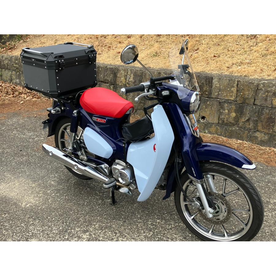 COOCASE クーケース バイク用 アルミトップケース 55L ヘアライン ブラック CCX550HB マルチポケット付き【あるふぁここ プラザ店】