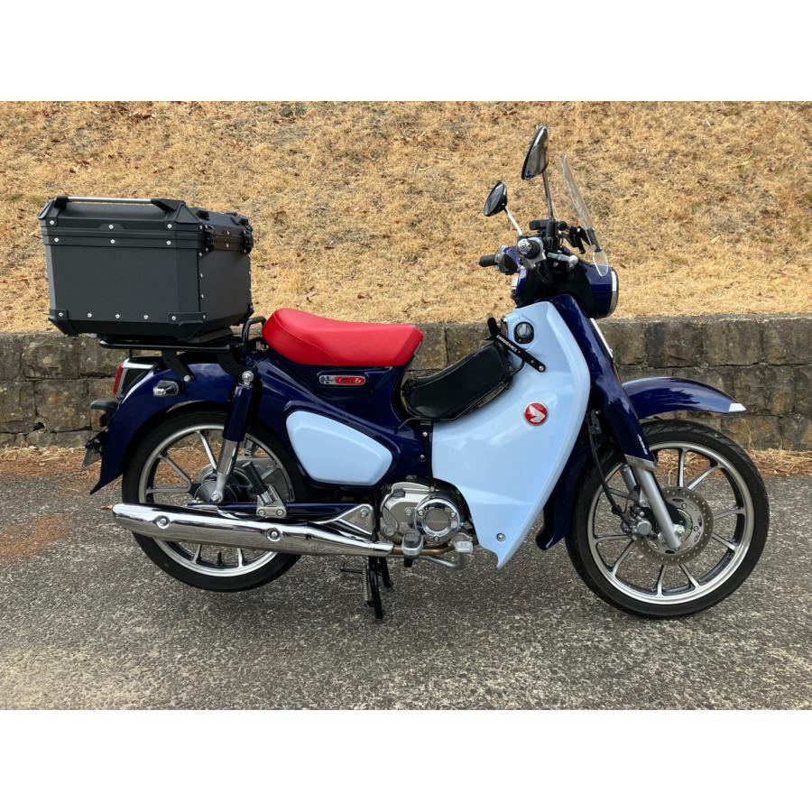 COOCASE クーケース バイク用 アルミトップケース 55L ヘアライン ブラック CCX550HB マルチポケット付き【あるふぁここ プラザ店】