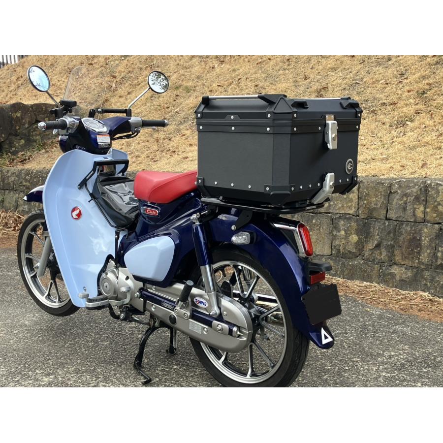 COOCASE クーケース バイク用 アルミトップケース 55L ヘアライン ブラック CCX550HB マルチポケット付き【あるふぁここ プラザ店】