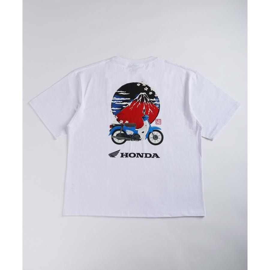 HONDA×百花繚乱 Tシャツ 赤富士×SuperCub SKHH007 | あるふぁここ プラザ店