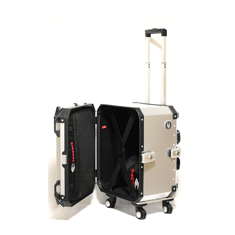 COOCASE クーケース バイク用 アルミトップケース Q1 トロリー 55L シルバー CCT550S【あるふぁここ プラザ店】