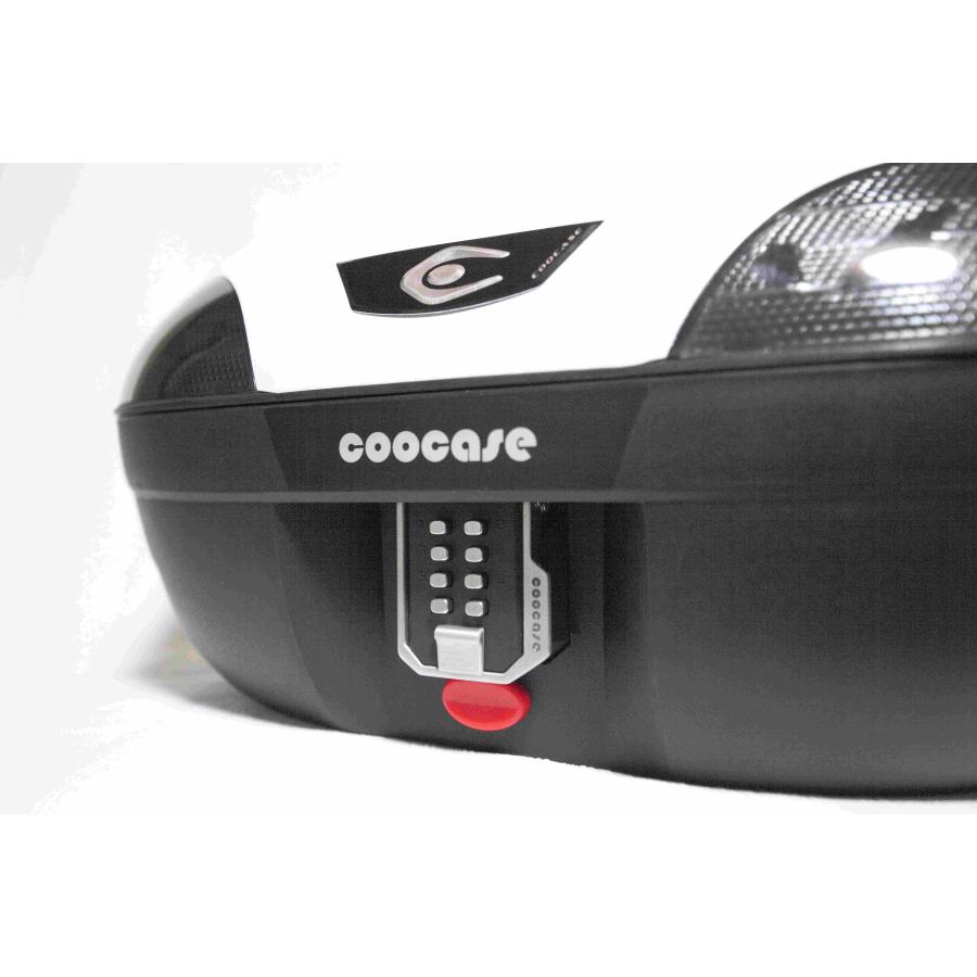 COOCASE クーケース バイク用トップケース S48 アストラベーシック キーレス パールホワイト カギ不要 パスワードロック式 CKL40110【あるふぁここ プラザ店】
