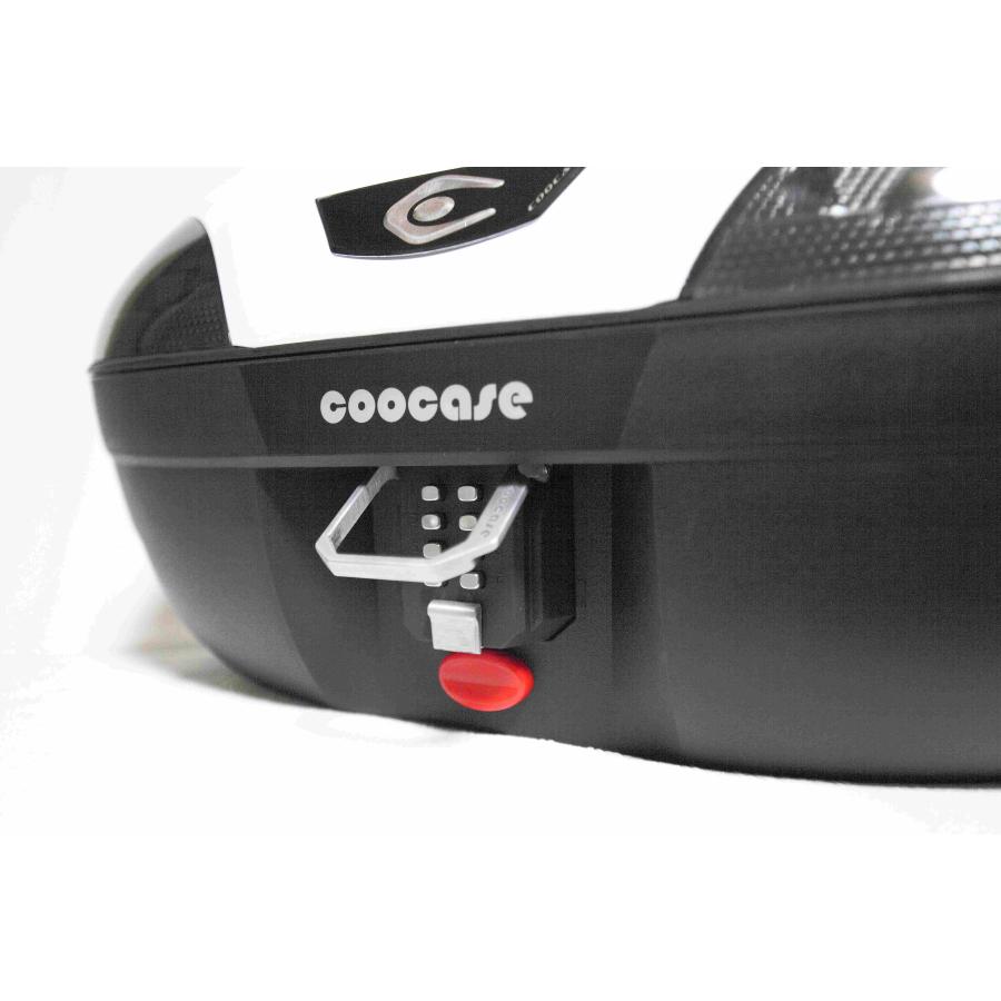 COOCASE クーケース バイク用トップケース S48 アストラベーシック キーレス パールホワイト カギ不要 パスワードロック式 CKL40110【あるふぁここ プラザ店】