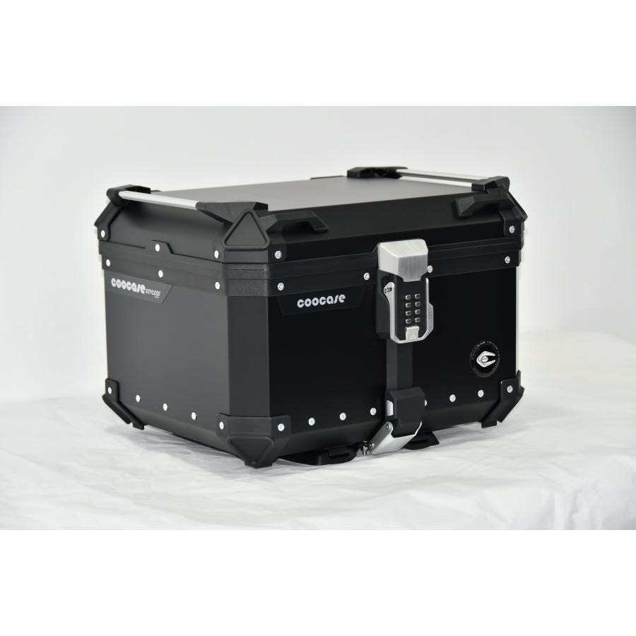 COOCASE クーケース バイク用　アルミトップケース 55L キーレス カギ不要 パスワードロック式 CKL550B ブラック【あるふぁここ プラザ店】