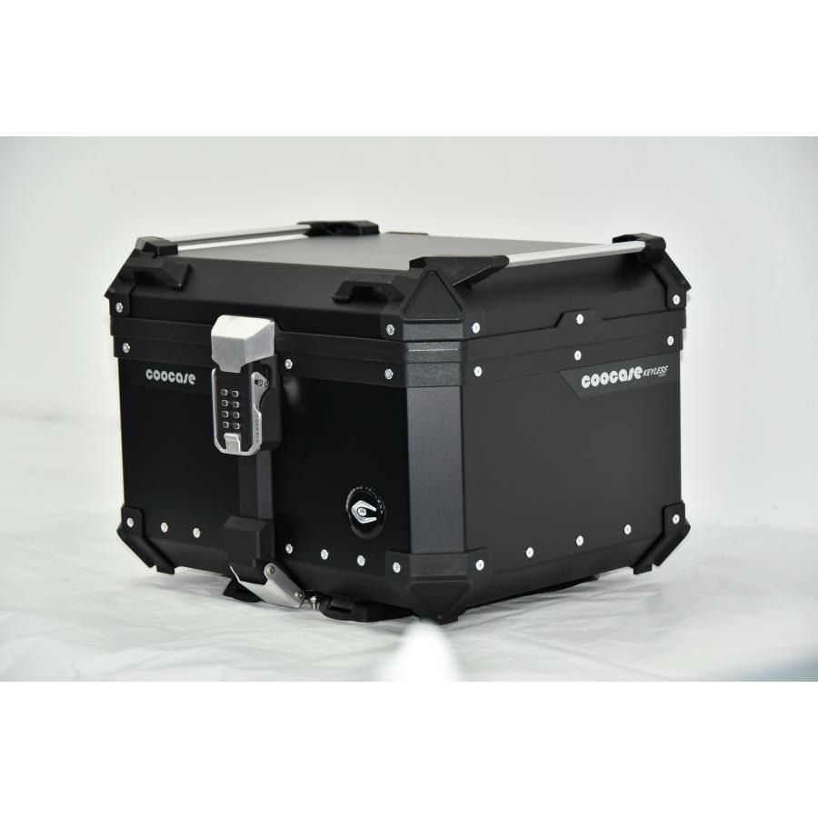 COOCASE クーケース バイク用　アルミトップケース 55L キーレス カギ不要 パスワードロック式 CKL550B ブラック【あるふぁここ プラザ店】