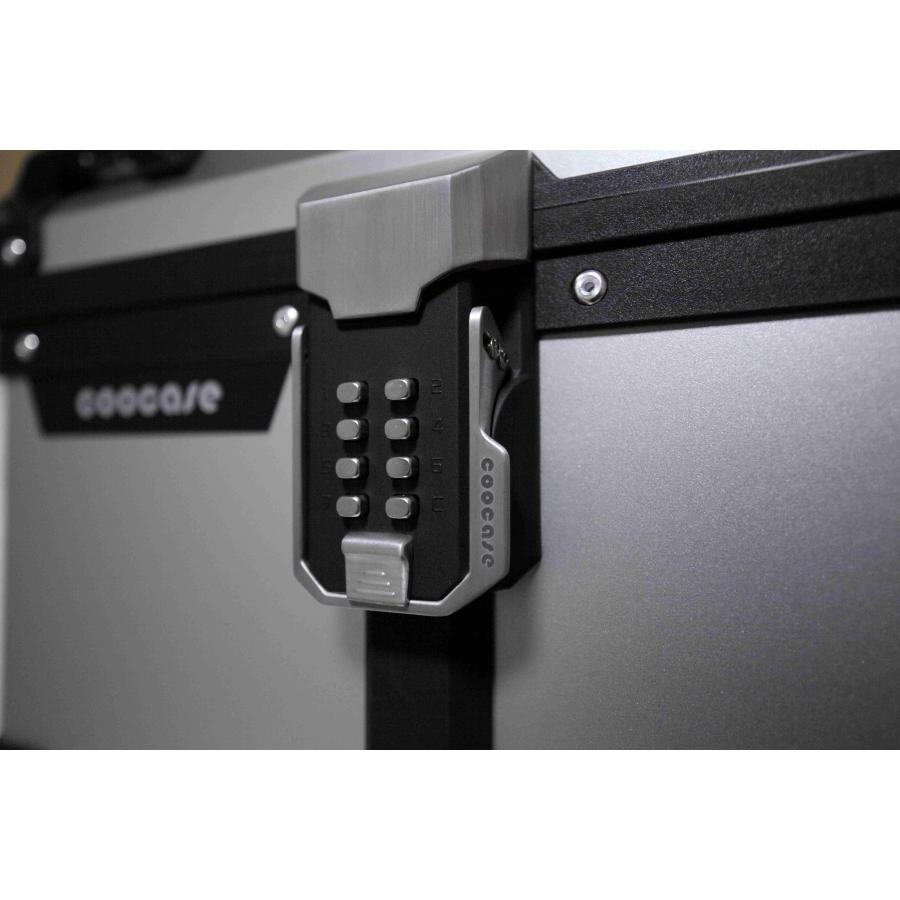 COOCASE クーケース バイク用 アルミトップケース 55L キーレス カギ不要  パスワードロック式 CKL550S シルバー【あるふぁここ プラザ店】