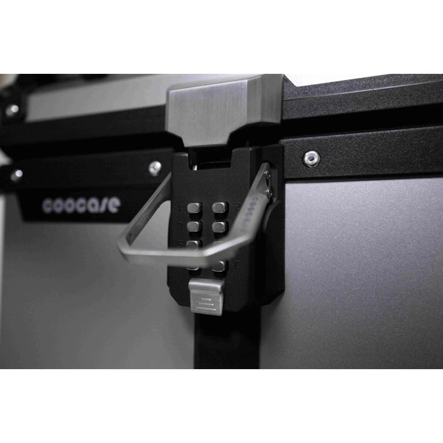 COOCASE クーケース バイク用 アルミトップケース 55L キーレス カギ不要  パスワードロック式 CKL550S シルバー【あるふぁここ プラザ店】