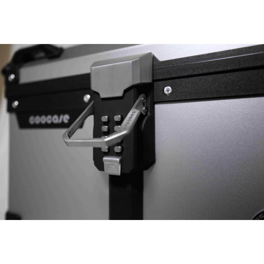 COOCASE クーケース バイク用 アルミトップケース 55L キーレス カギ不要  パスワードロック式 CKL550S シルバー【あるふぁここ プラザ店】