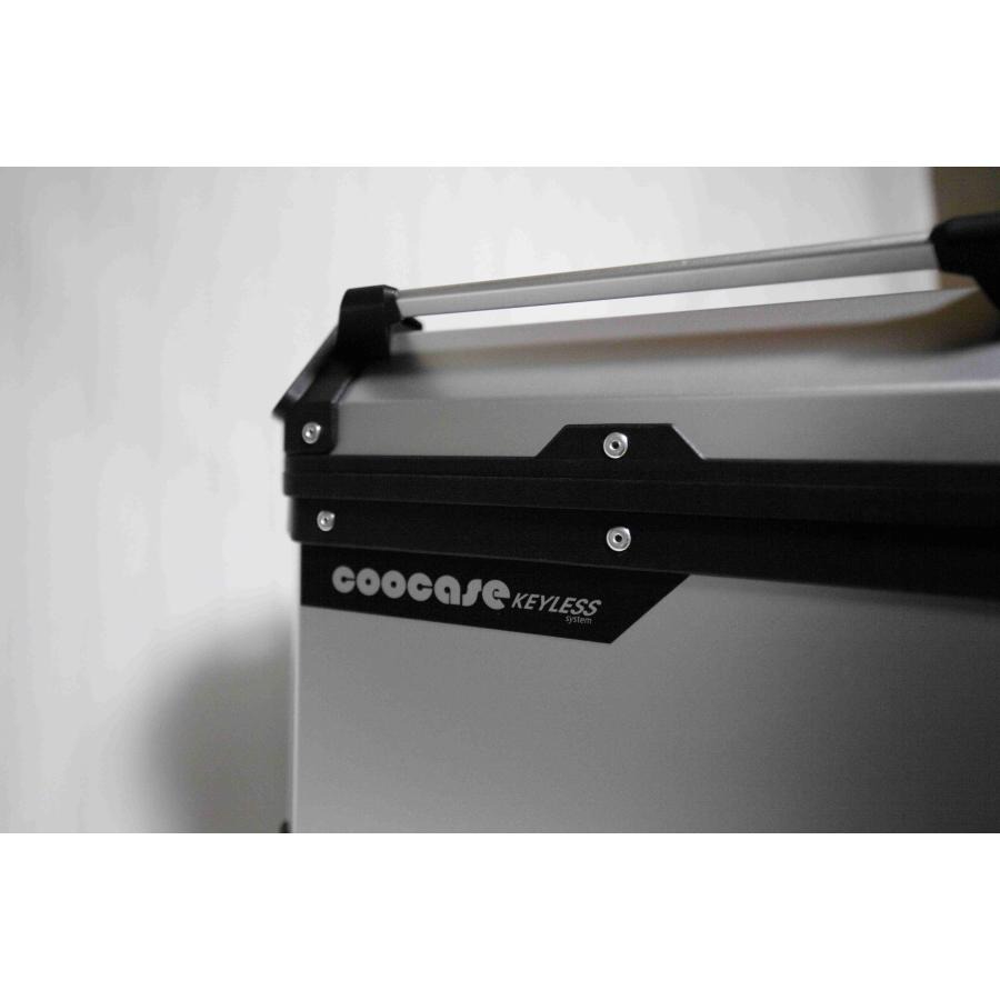 COOCASE クーケース バイク用 アルミトップケース 55L キーレス カギ不要  パスワードロック式 CKL550S シルバー【あるふぁここ プラザ店】