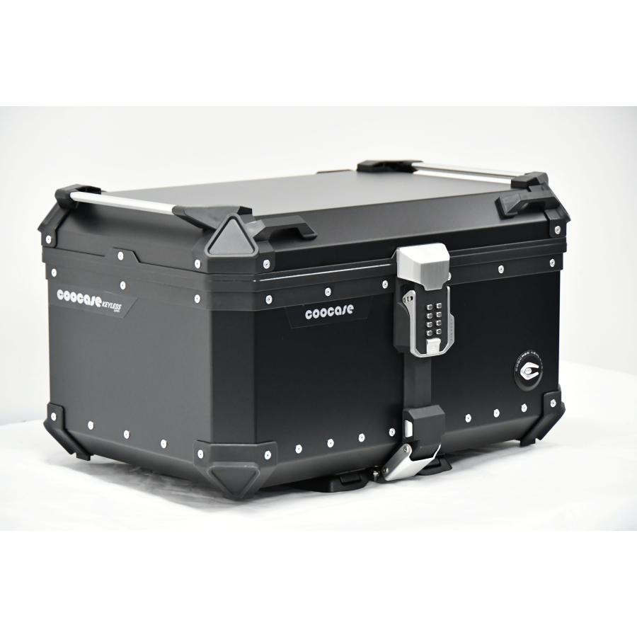 COOCASE クーケース バイク用 アルミトップケース 65L キーレス カギ不要 パスワードロック式 CKL650B ブラック【あるふぁここ プラザ店】