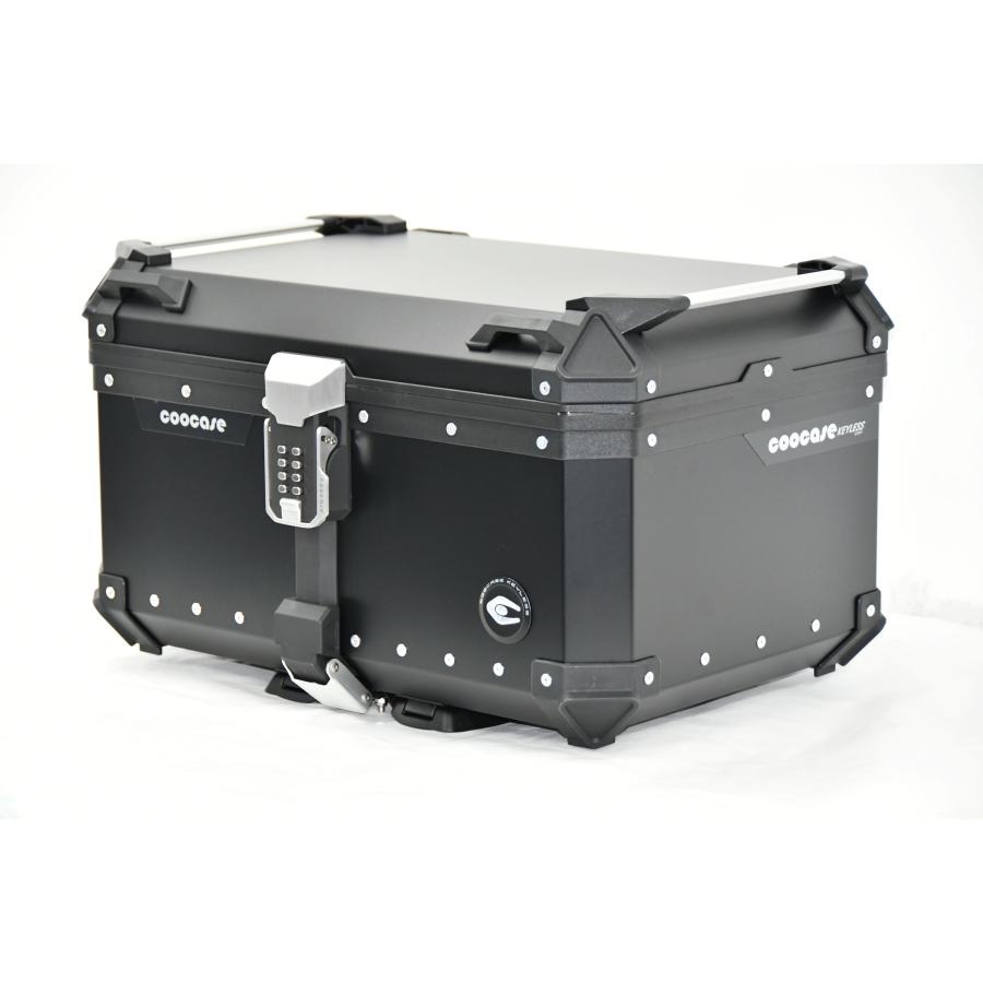 COOCASE クーケース バイク用 アルミトップケース 65L キーレス カギ不要 パスワードロック式 CKL650B ブラック【あるふぁここ プラザ店】