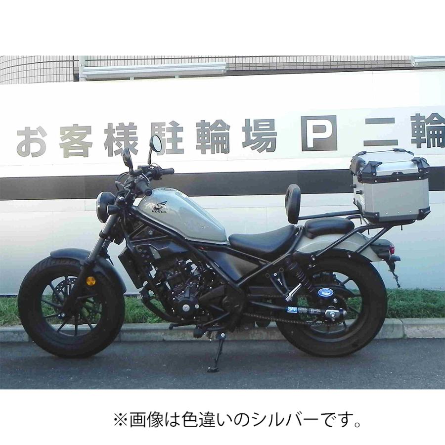 COOCASE クーケース バイク用 リア アルミ トップケース Q1 45L アジャスタブルバックレスト 標準装備 ブラック CAB450B【あるふぁここ プラザ店】