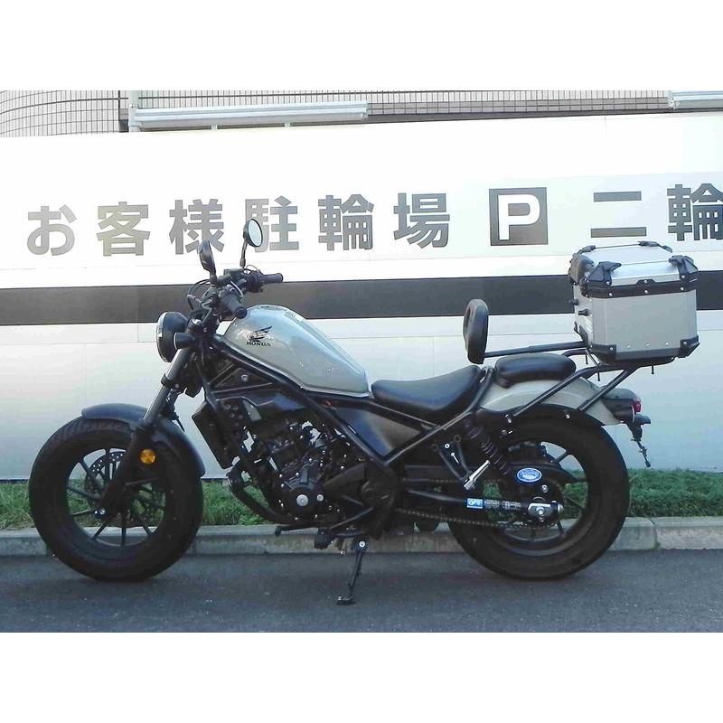 COOCASE クーケース バイク用 リア アルミ トップケース Q1 45L アジャスタブルバックレスト 標準装備 シルバー CAB450S【あるふぁここ プラザ店】