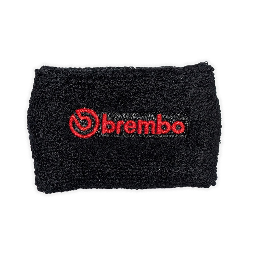 brembo ブレンボ リザーバータンク カバー ブレーキ側 リストバンド 80×50mm ブラック/赤新ロゴ 99.8637.56【あるふぁここ プラザ店】