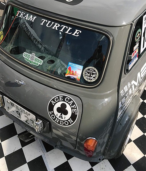 エース カフェ ロンドン ステッカー ACE CAFE LONDON デカール サークル ブラック Φ200 ACE-N016DE【あるふぁここ プラザ店】