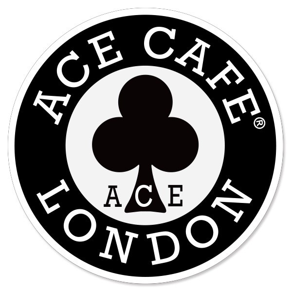 エース カフェ ロンドン ステッカー ACE CAFE LONDON デカール サークル ブラック Φ200 ACE-N016DE【あるふぁここ プラザ店】