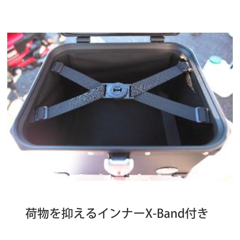 COOCASE クーケース バイク用 アルミトップケース 　Q1 トロリー 45L ブラック CCT450B【あるふぁここ プラザ店】