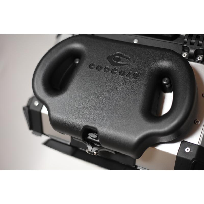 COOCASE クーケース バイク用 リア アルミ トップケース Q5 55L アジャスタブルバックレスト 標準装備 シルバー CAB550S【あるふぁここ プラザ店】