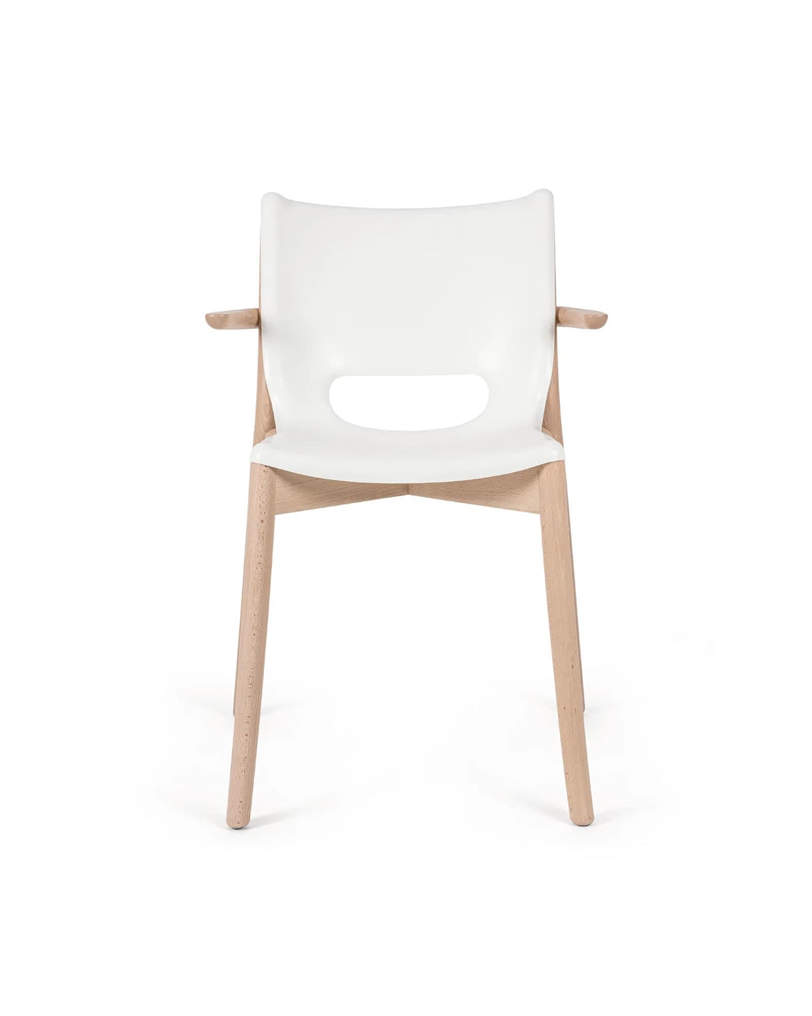 Poele モノシェルチェア（ひじ掛け付き）【PS20 W】