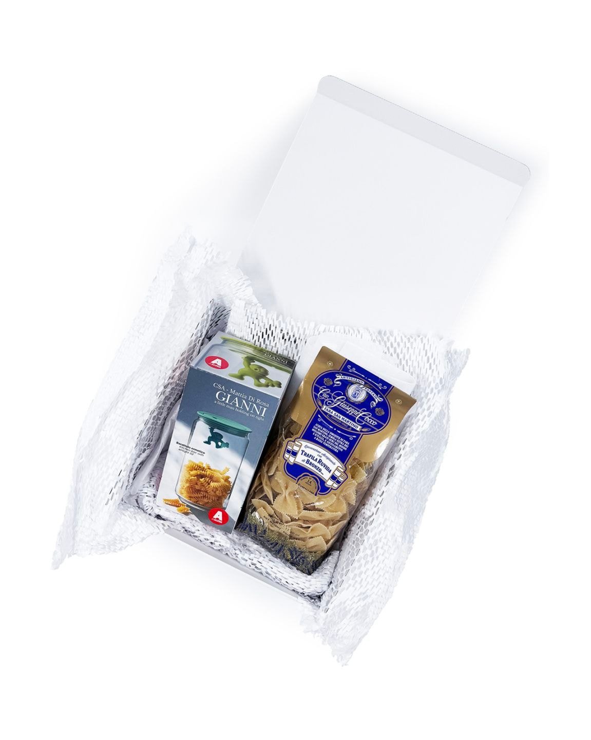 ＜ギフトセレクション＞<br>キャニスター＆ショートパスタ（ファルファローニ）