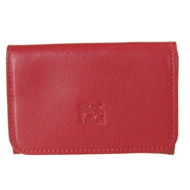 イルビゾンテ IL BISONTE カードケース メンズ レディース 名刺入れ バケッタレザー レッド C0470 P 245【スペシャルラッピング660円(別売り)】