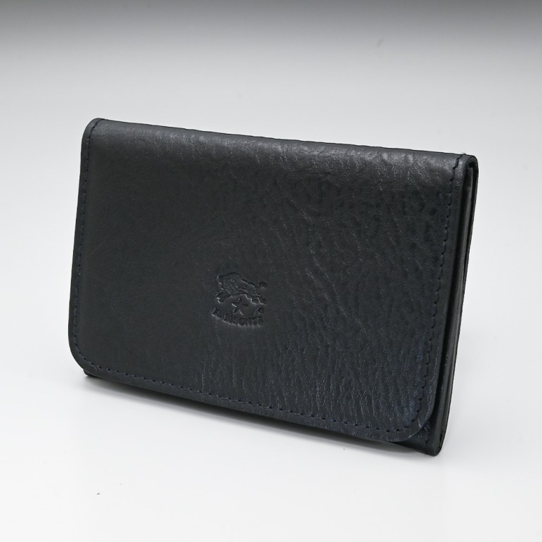 イルビゾンテ IL BISONTE カードケース 名刺入れ BLACK ブラック C0470 P 153 カウハイドレザー【スペシャルラッピング660円(別売り)】